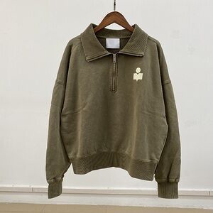 Isabel Marant Olive Men's Zip-Up Sweatshirt